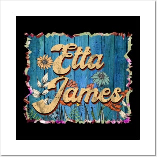 Retro Etta Name Flowers Limited Edition Proud Classic Styles Posters and Art